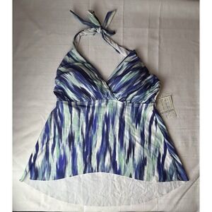24th & Ocean Tankini Navy Large TF9G587 NWT‎